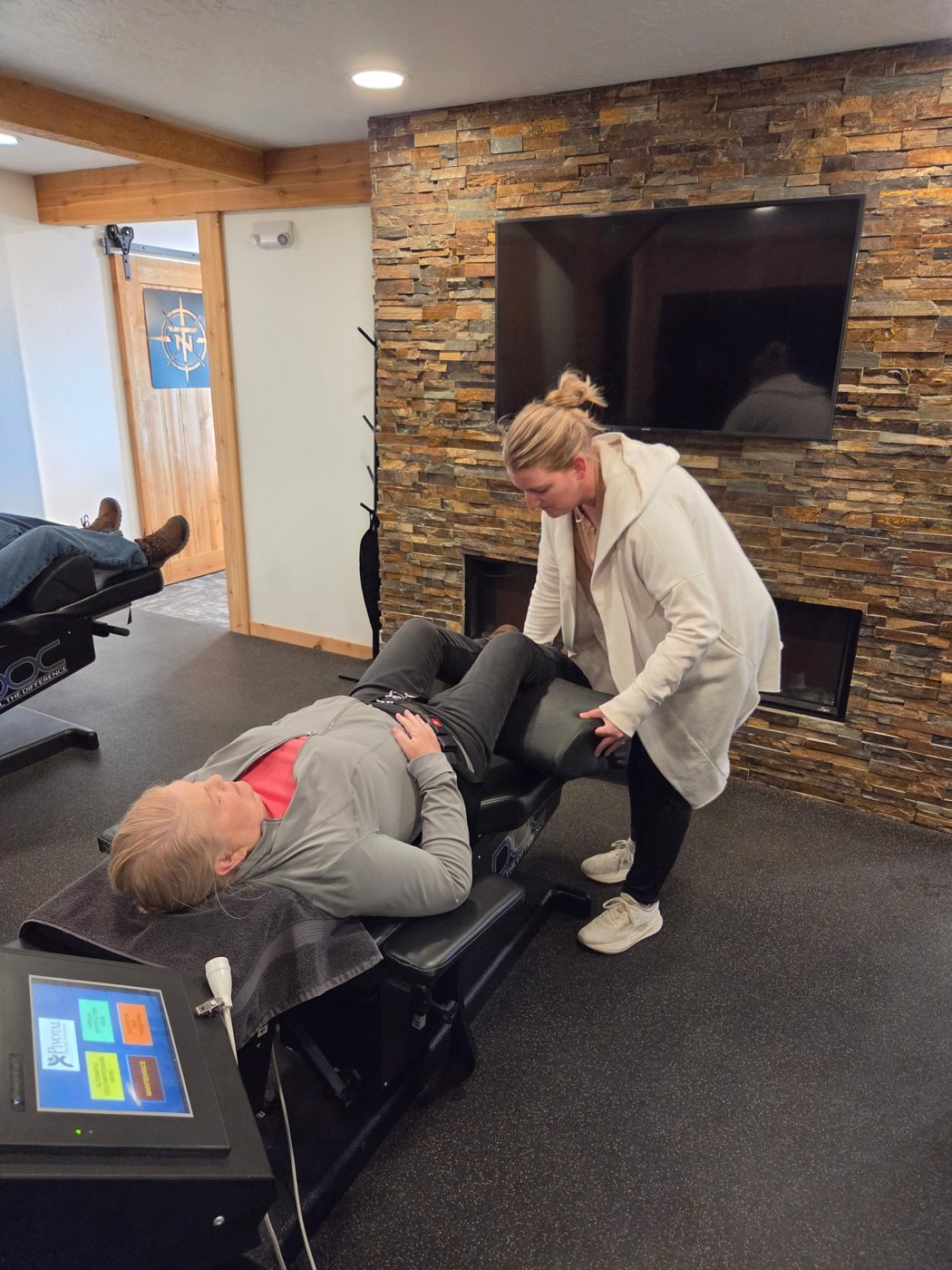 Spinal decompression session at True North Chiropractic